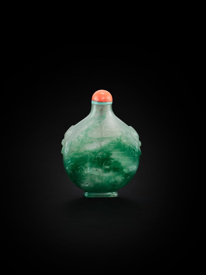 翡翠鼻煙壺 | A JADEITE SNUFF BOTTLE - 图5