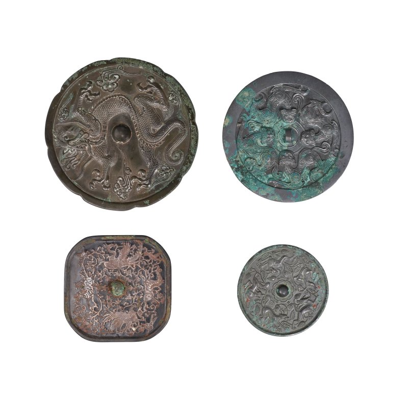 二十世紀仿漢 二十世紀仿唐 銅鏡四面 | FOUR BRONZE MIRRORS