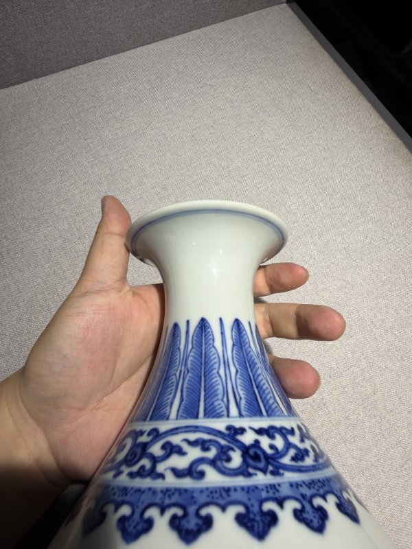 清咸丰 青花芭蕉纹玉壶春瓶 - 图7