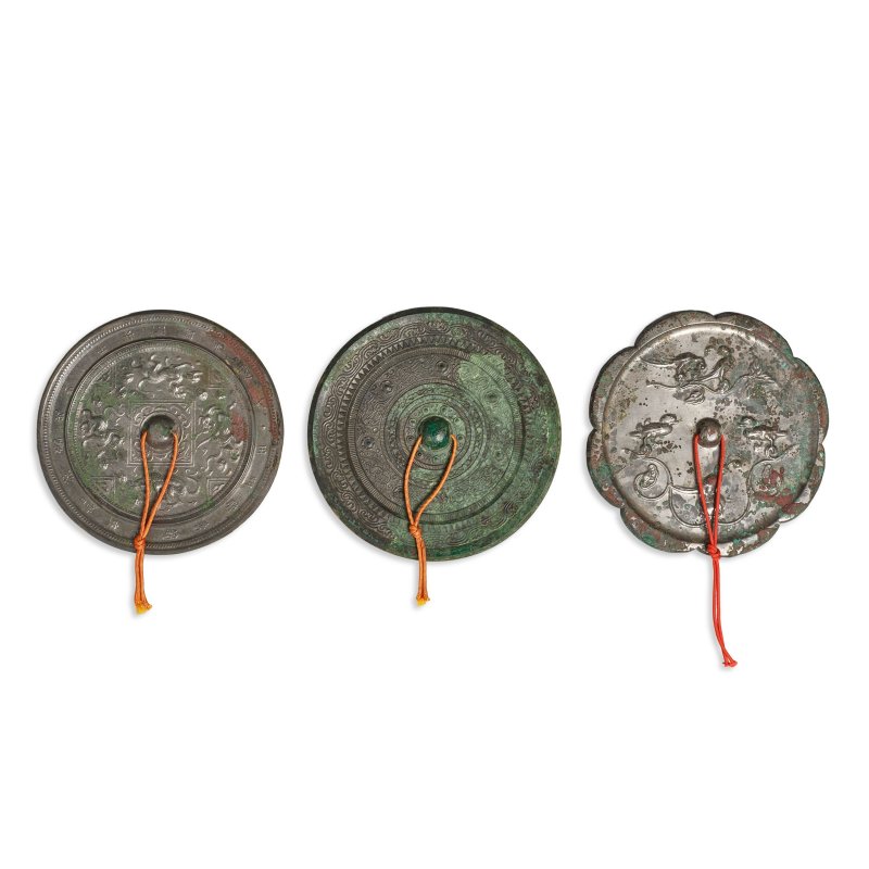 漢 瑞獸雲紋銅鏡 | THREE BRONZE MIRRORS
