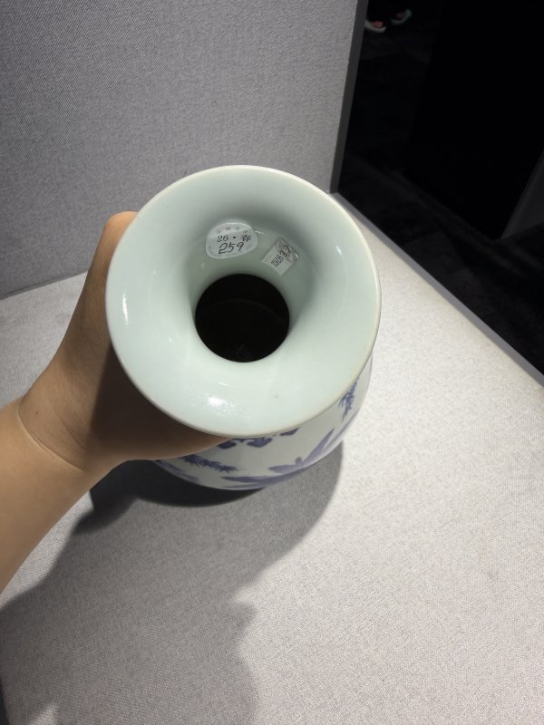 清咸丰 青花芭蕉纹玉壶春瓶 - 图8