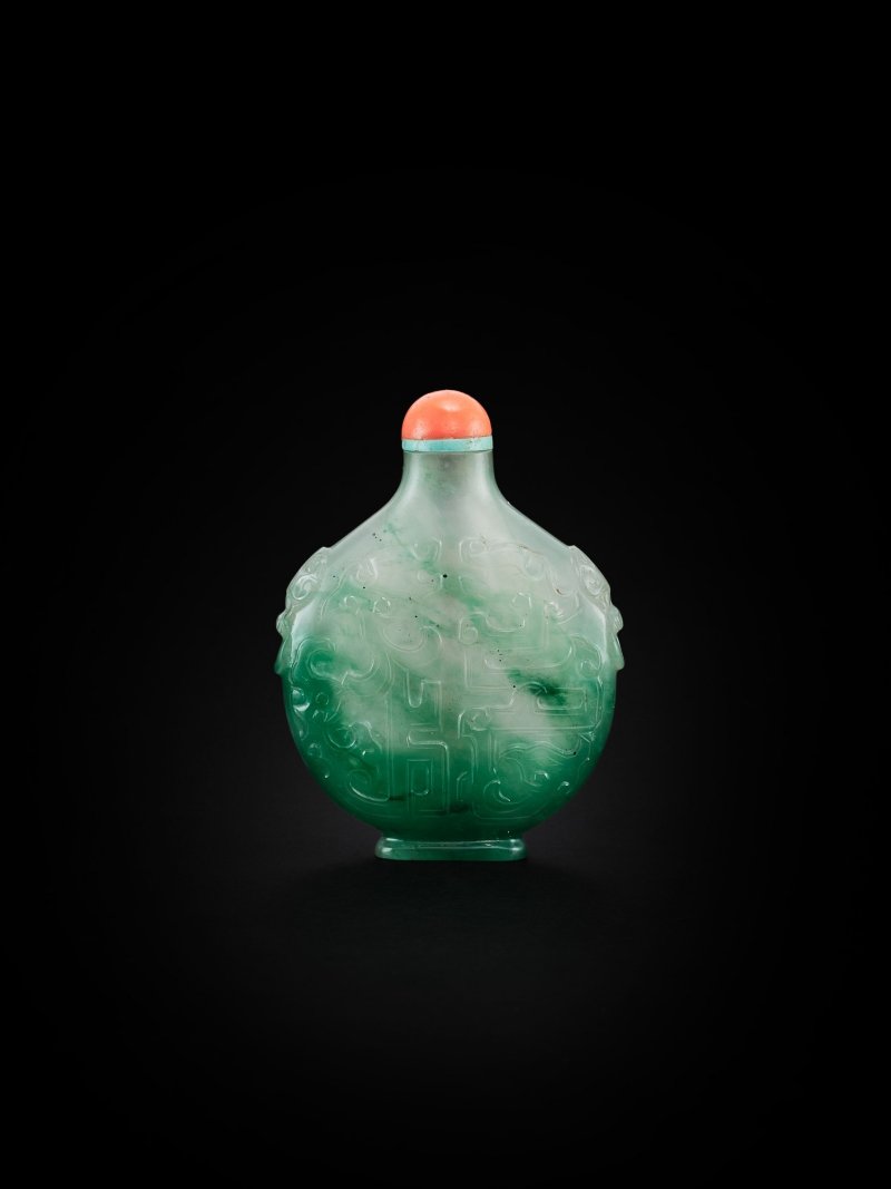 翡翠鼻煙壺 | A JADEITE SNUFF BOTTLE - 图8