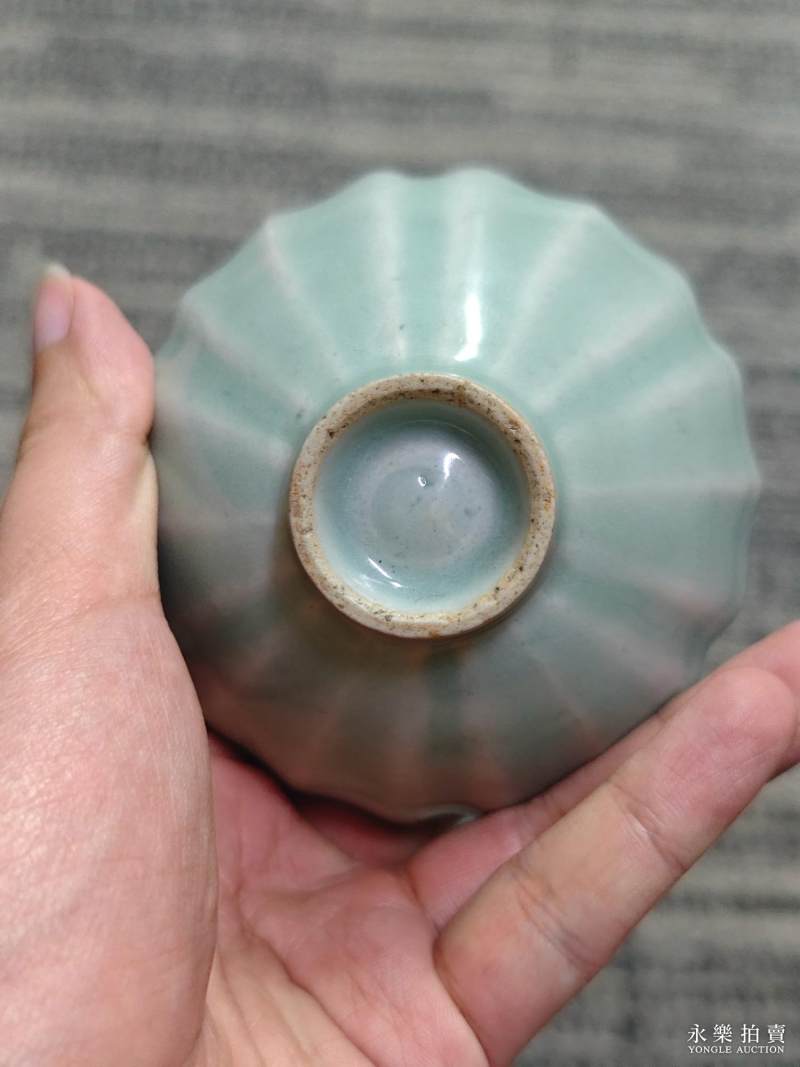 明 龙泉窑粉青釉莲子杯 - 图5