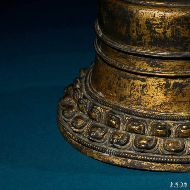 13世纪 （西藏）铜鎏金噶当塔 - 图10