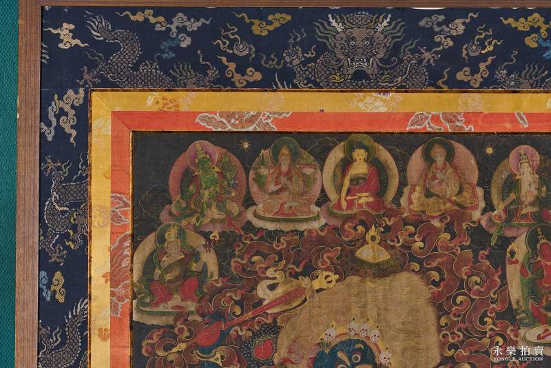 清乾隆 （雍和宫风格）矿物彩绘吉祥天母唐卡 - 图4