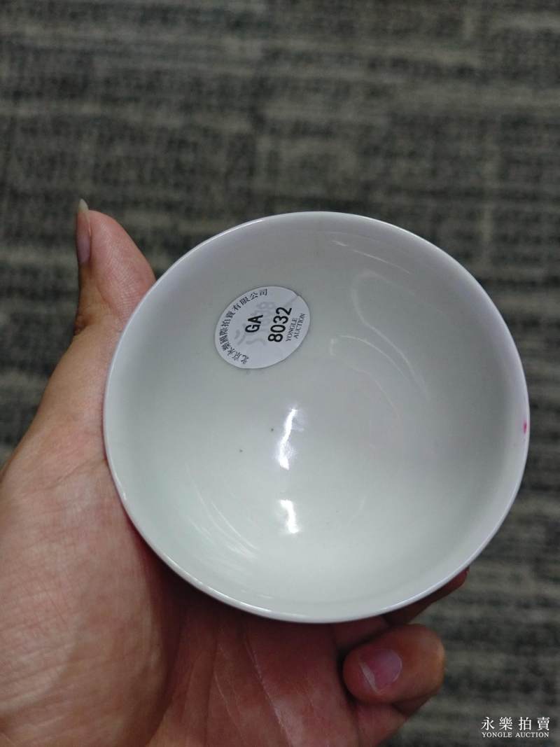 清雍正 胭脂红釉杯 - 图8