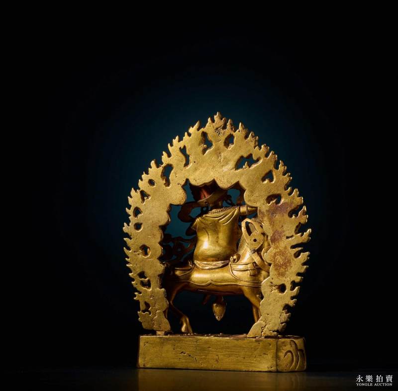 16-17世纪 （扎什伦布寺）铜鎏金吉祥天母 - 图5