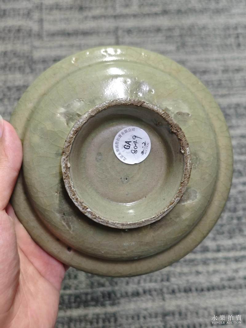 明 青釉堆塑盏托（一套） - 图7