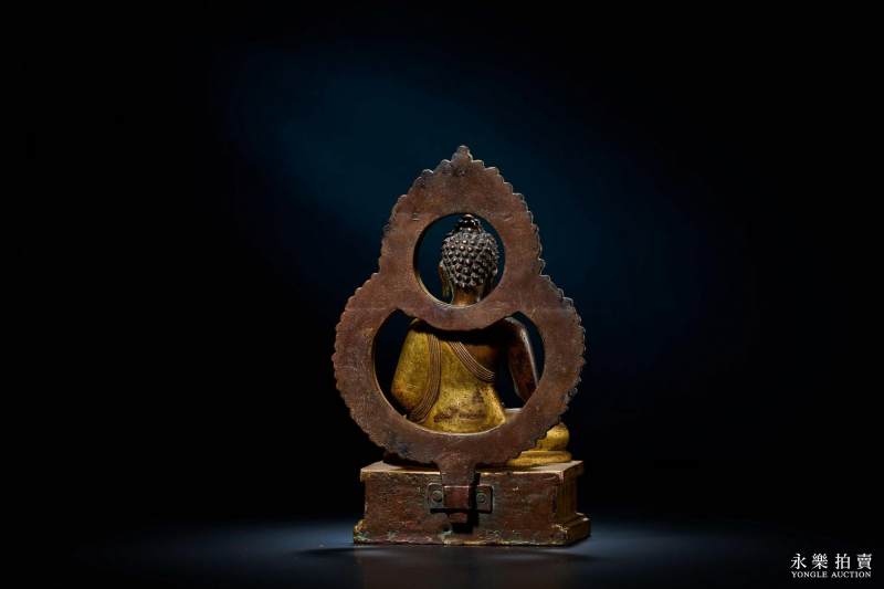 16-17世纪 （西藏扎什伦布寺）铜鎏金不空成就佛 - 图5