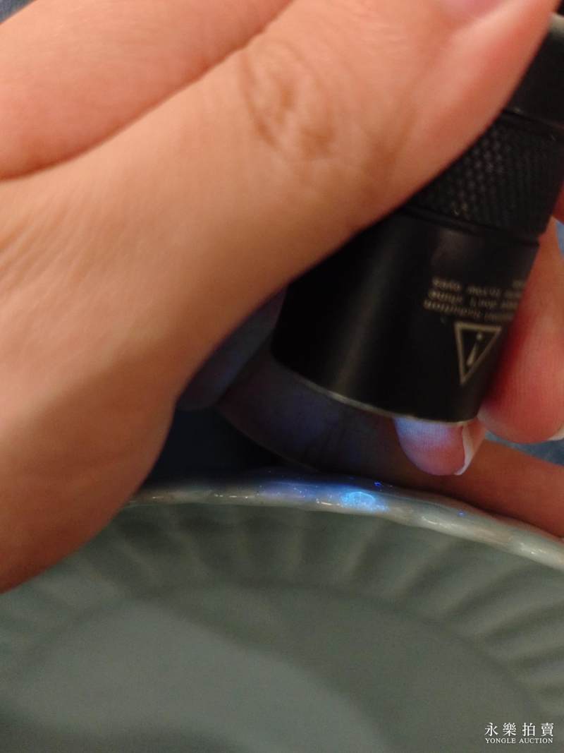 清乾隆 天蓝釉菊瓣盘（一对） - 图17