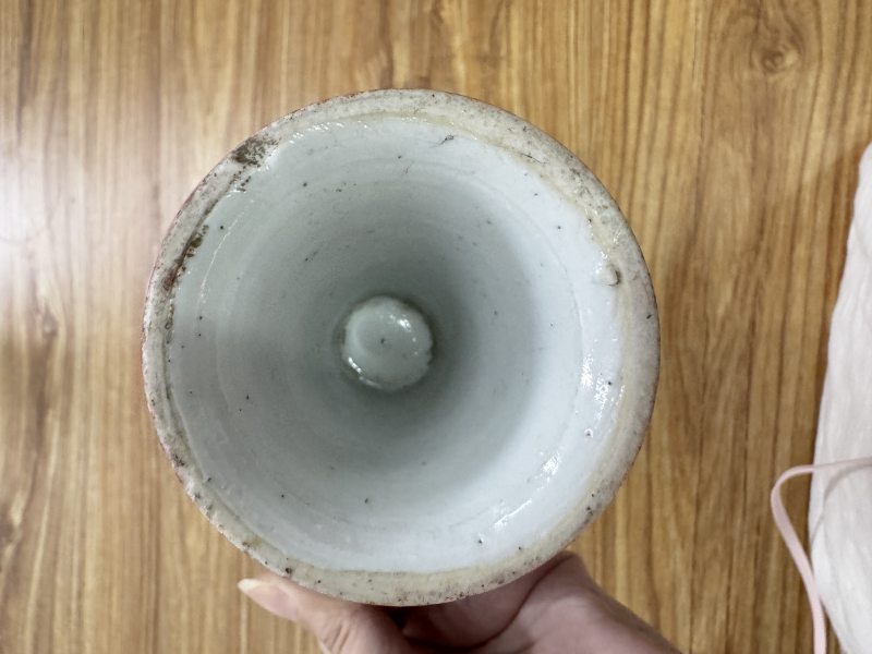 清 钧红釉高足碟 - 图6