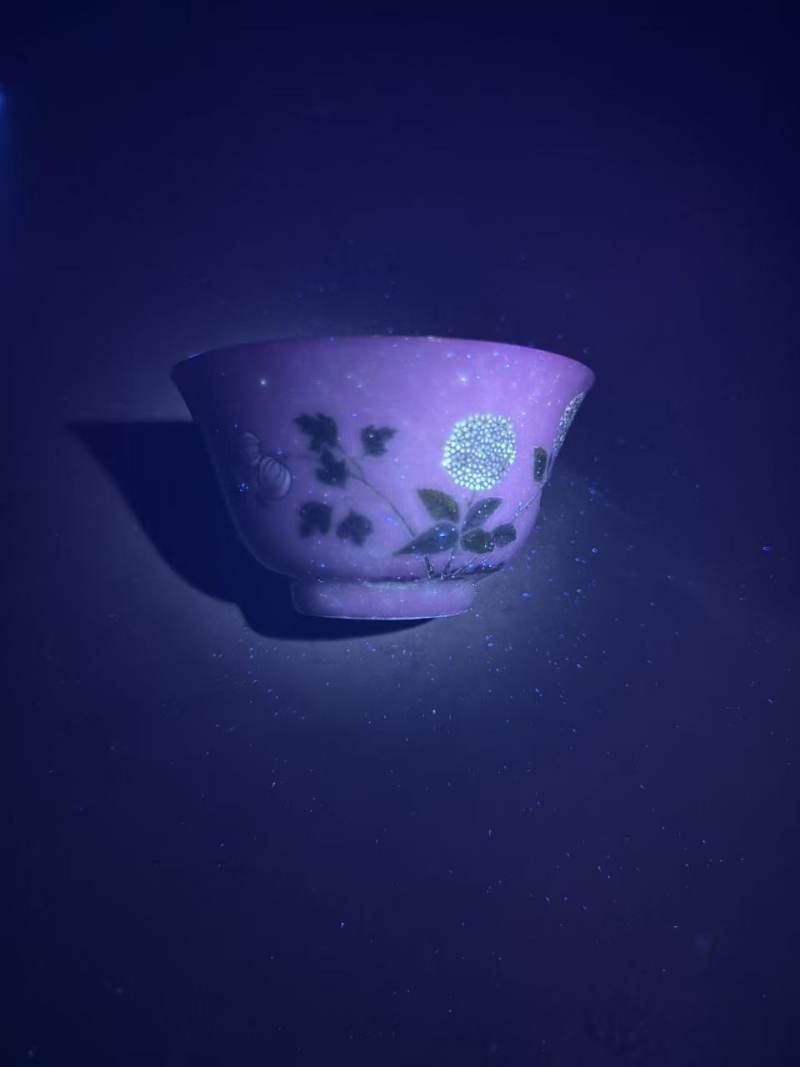 清道光 粉彩绣球花卉纹碗 - 图12