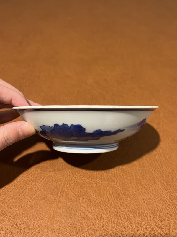 清康熙 青花人物故事纹盘 - 图7