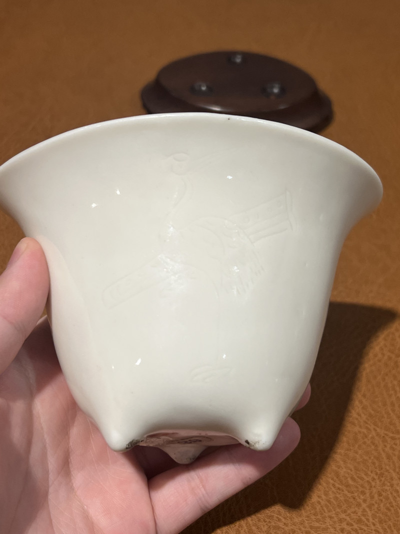 十七世纪 德化诗文琴鹤纹杯 - 图5