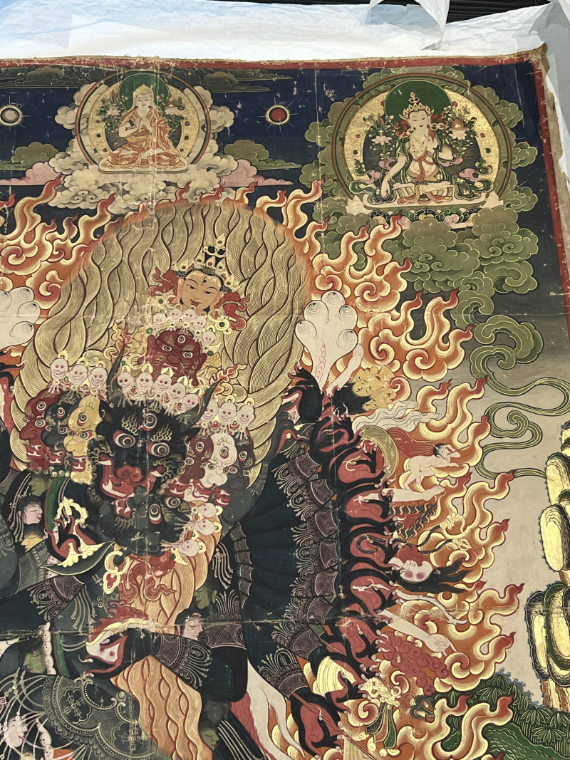 十八世纪 大威德金刚唐卡 - 图4