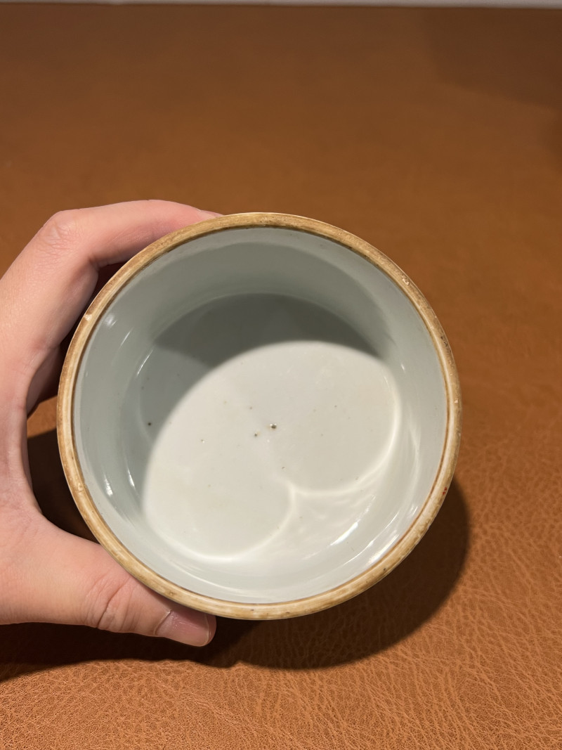 明崇祯 青花高仕人物纹琴炉 - 图7