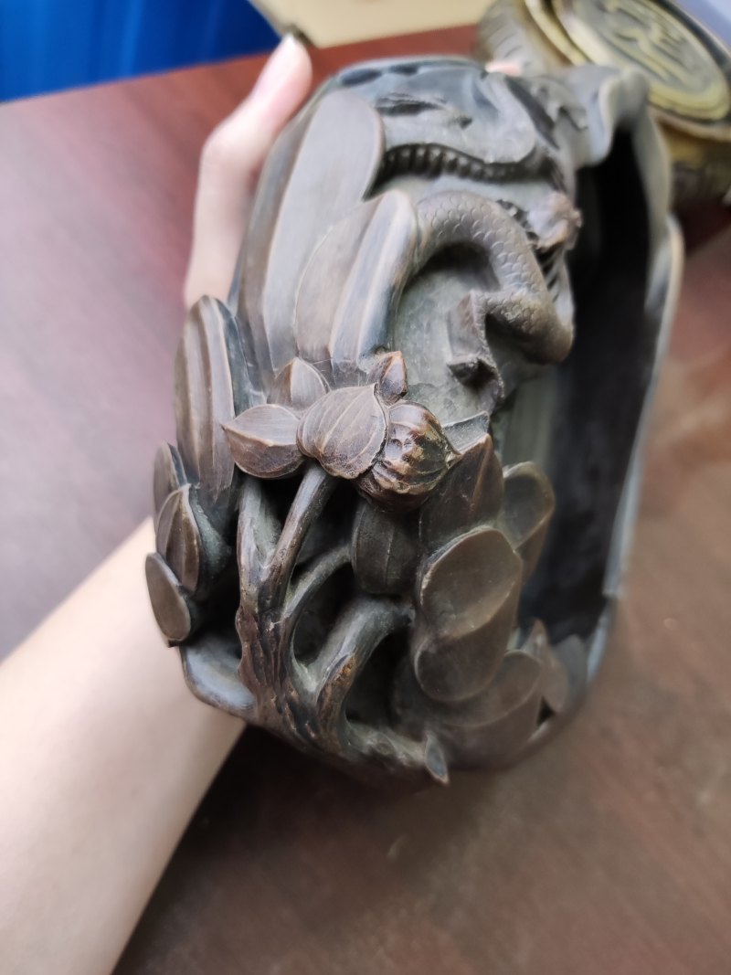 清 石刻龙纹砚洗 - 图4