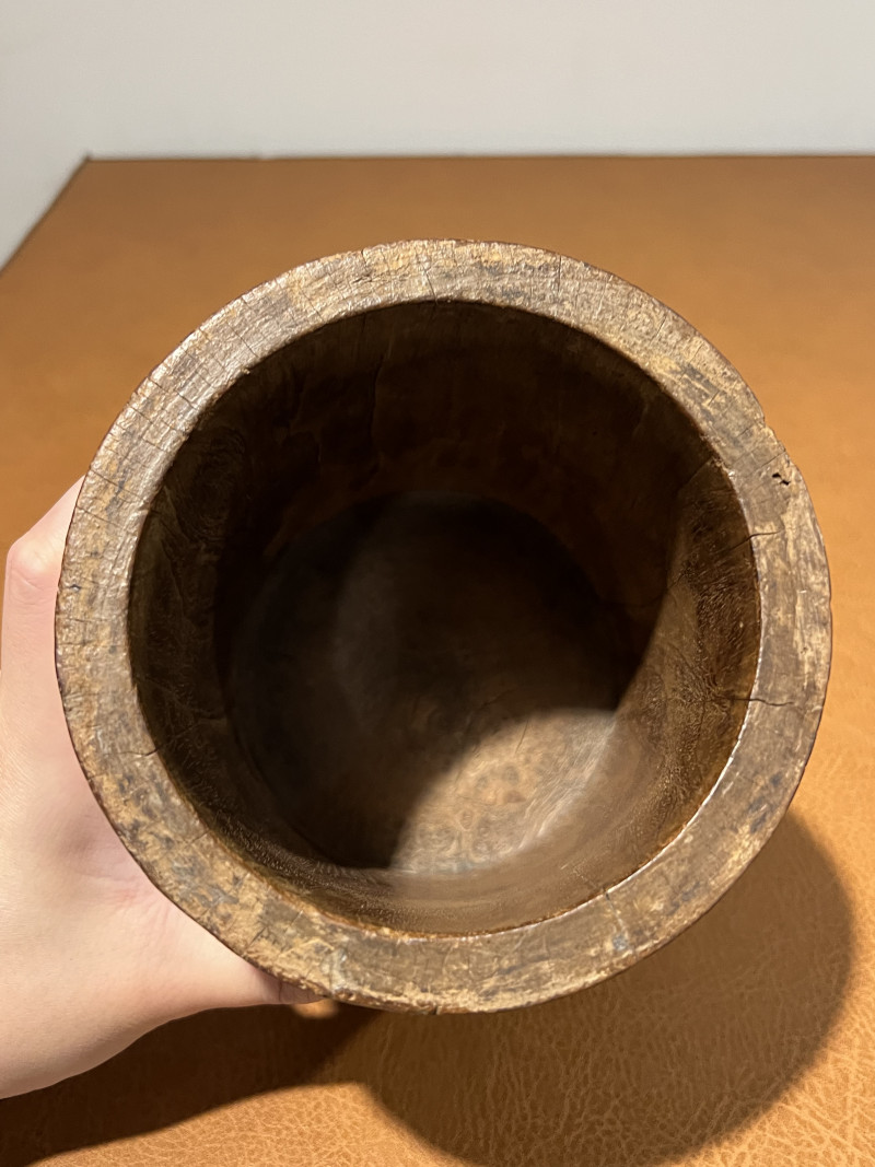 清早期 黄花梨浮雕螭龙笔筒 - 图8