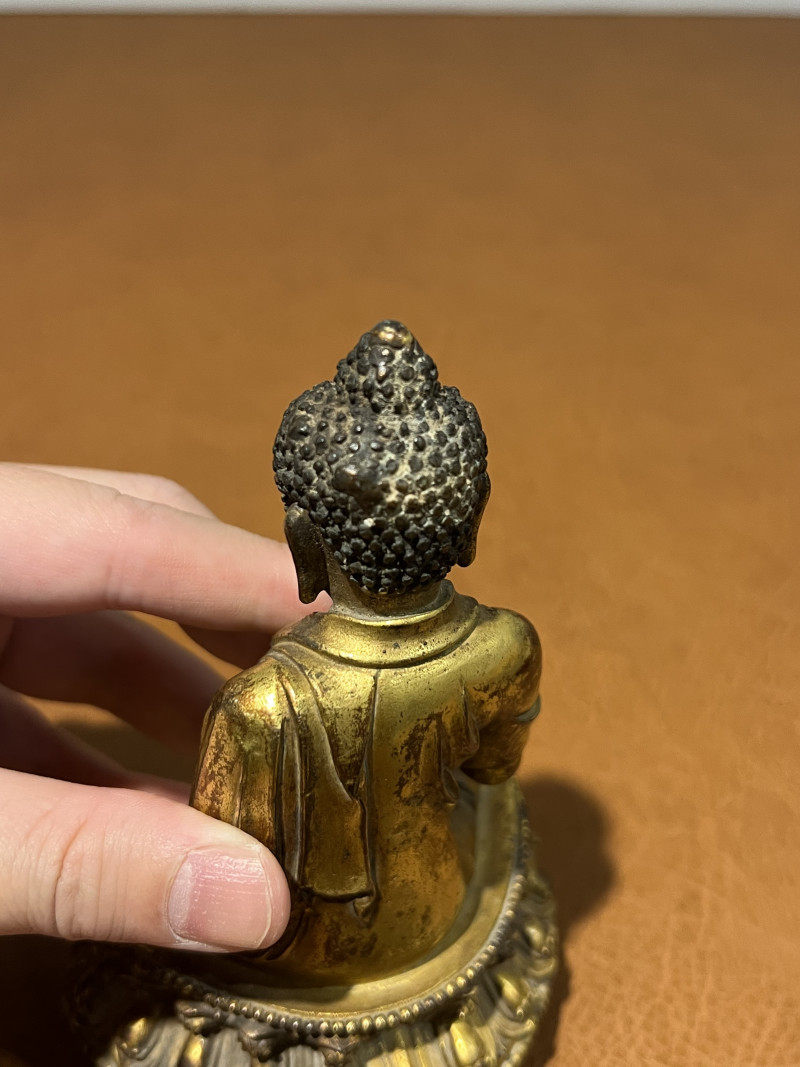 明 铜鎏金药师佛 - 图7
