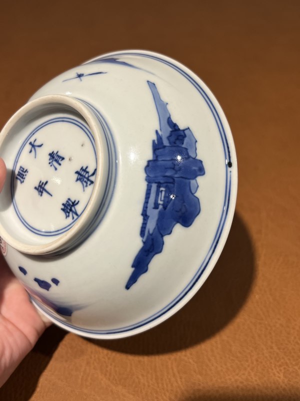 清康熙 青花人物故事纹盘 - 图9