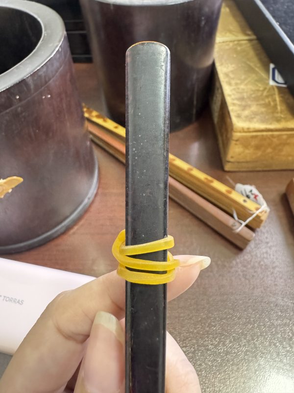 清 竹铭文扇骨、漆暗纹扇骨 - 图12