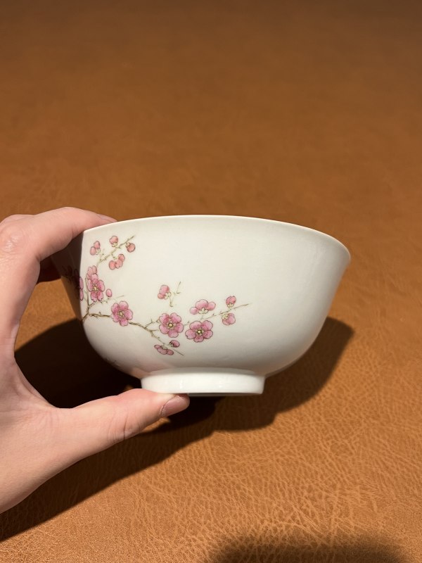清道光 粉彩梅花纹碗 - 图4