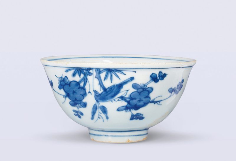 明 青花喜上眉梢纹碗