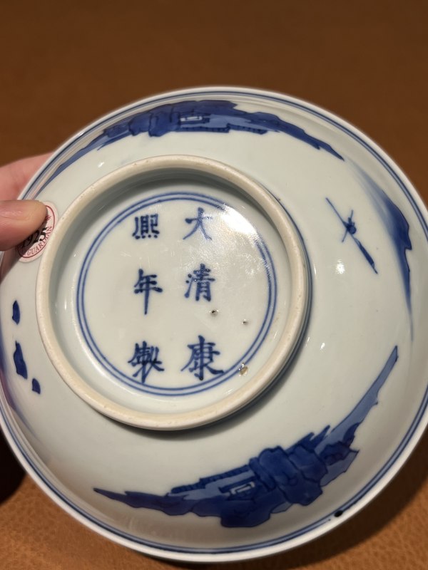 清康熙 青花人物故事纹盘 - 图10