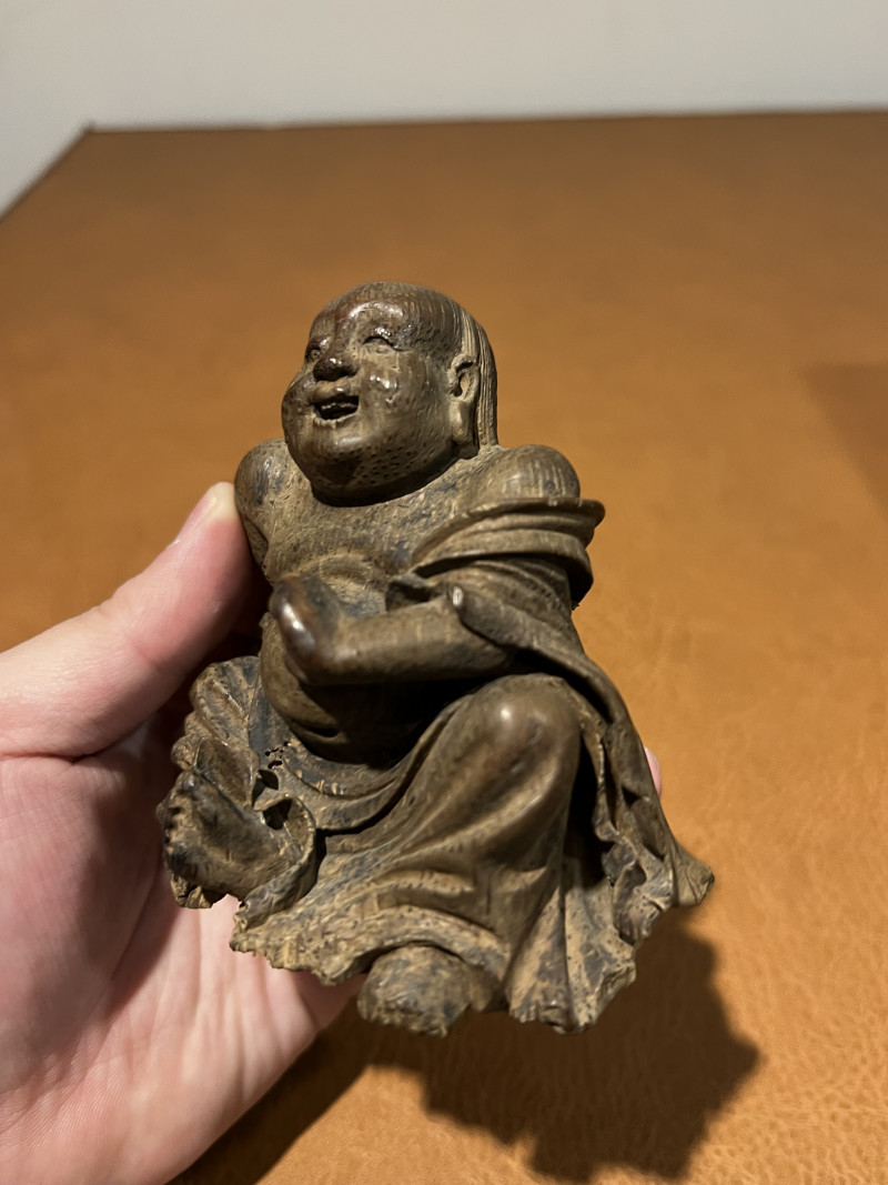清乾隆 竹雕刘海戏金蟾像 - 图5