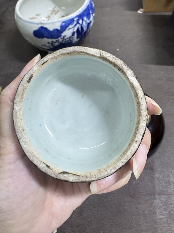 清 酱釉坛 - 图8