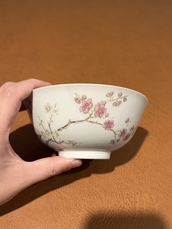 清道光 粉彩梅花纹碗 - 图5