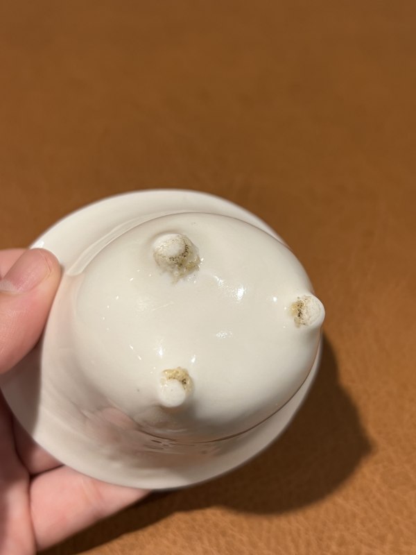 十七世纪 德化乳足琴鹤诗文杯 - 图9