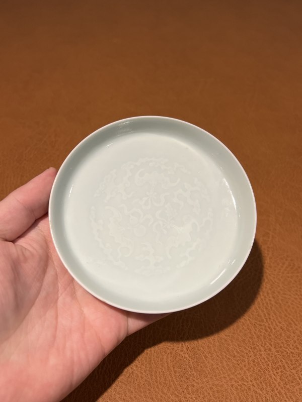 清乾隆 粉青釉模印龙纹膛锣洗 - 图3