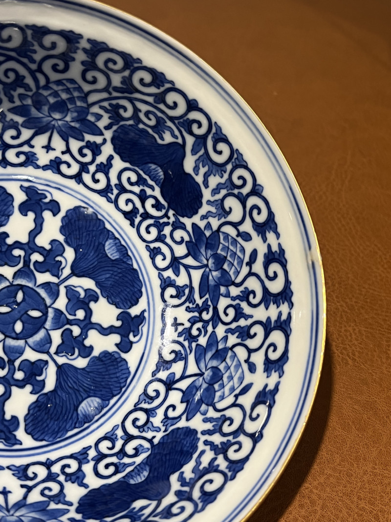 清光绪 青花粉彩荷花纹碗 - 图11