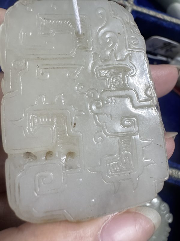 清 玉拐子夔龙纹佩（大） - 图7