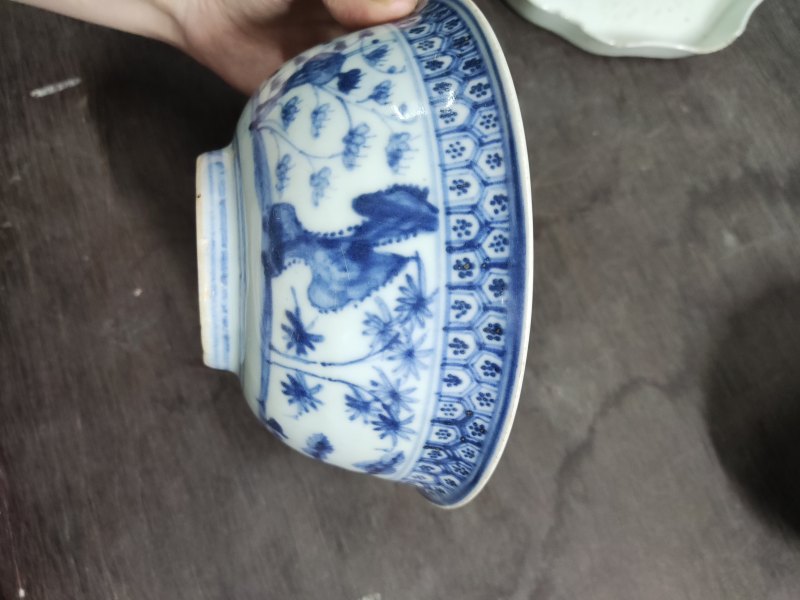 明 青花松竹梅纹碗一对 - 图7