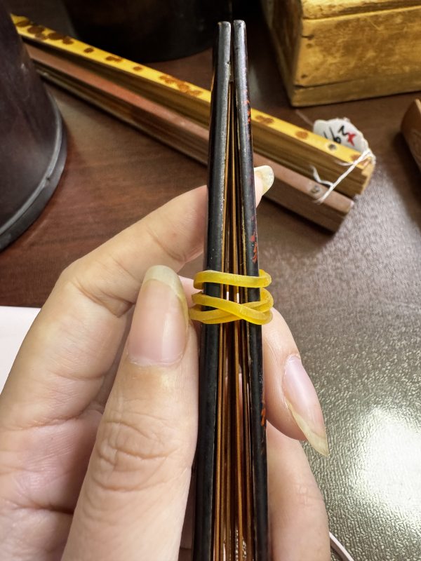 清 竹铭文扇骨、漆暗纹扇骨 - 图16