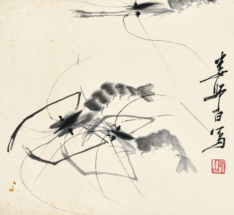 娄师白 虾趣图