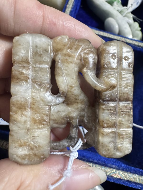 明 沁玉螭龙纹双管勒 - 图7