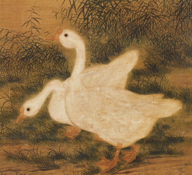 李松(款) 双鹅图