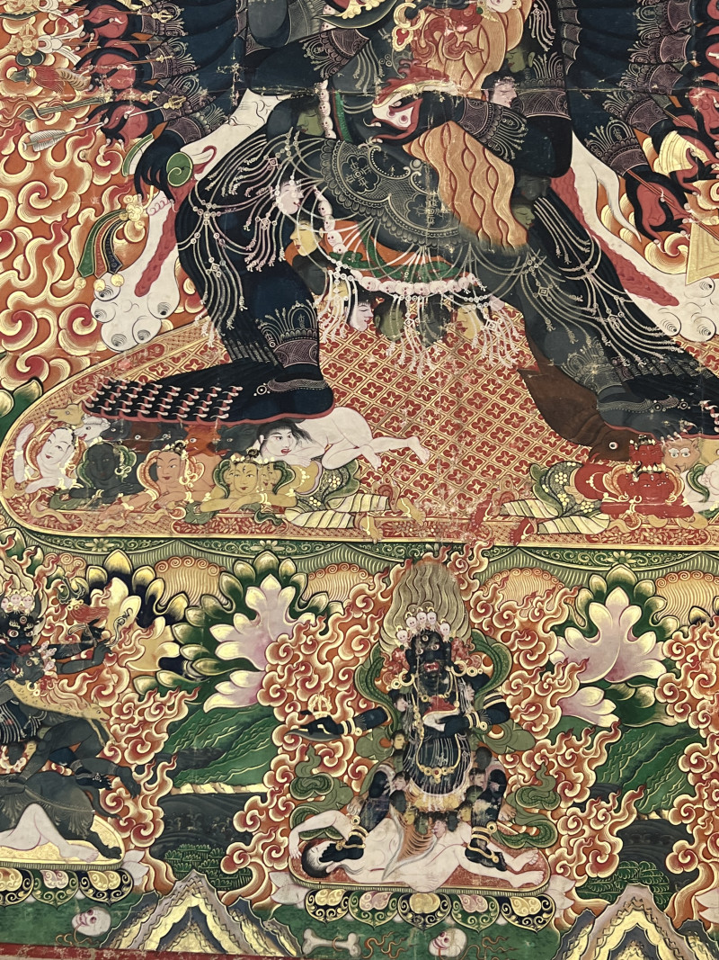 十八世纪 大威德金刚唐卡 - 图7