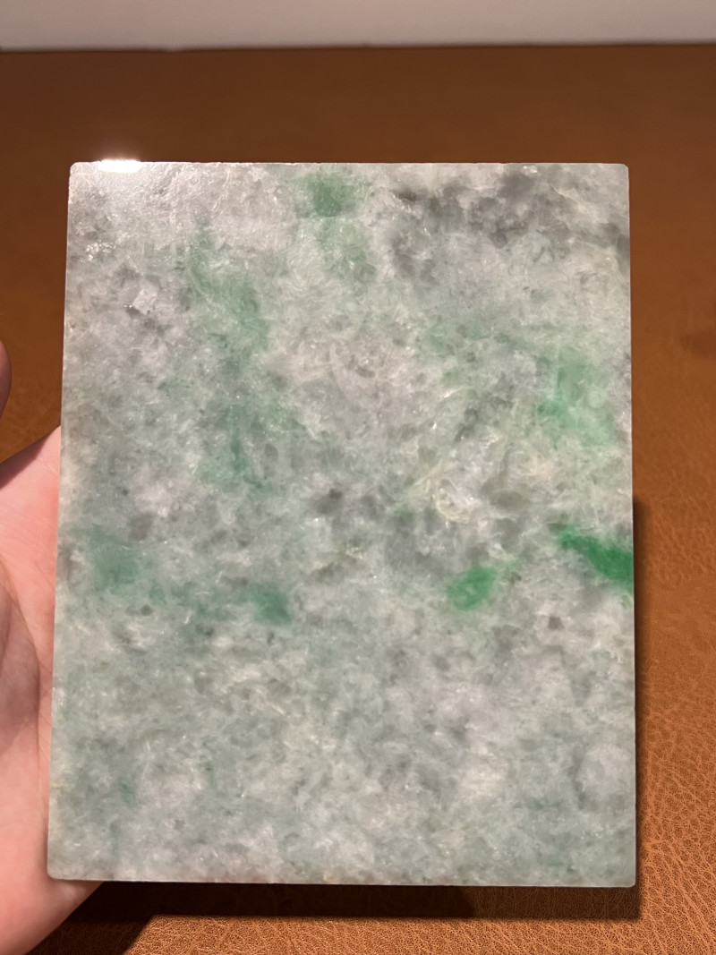清 翡翠洞石兰花诗文砚屏 - 图8
