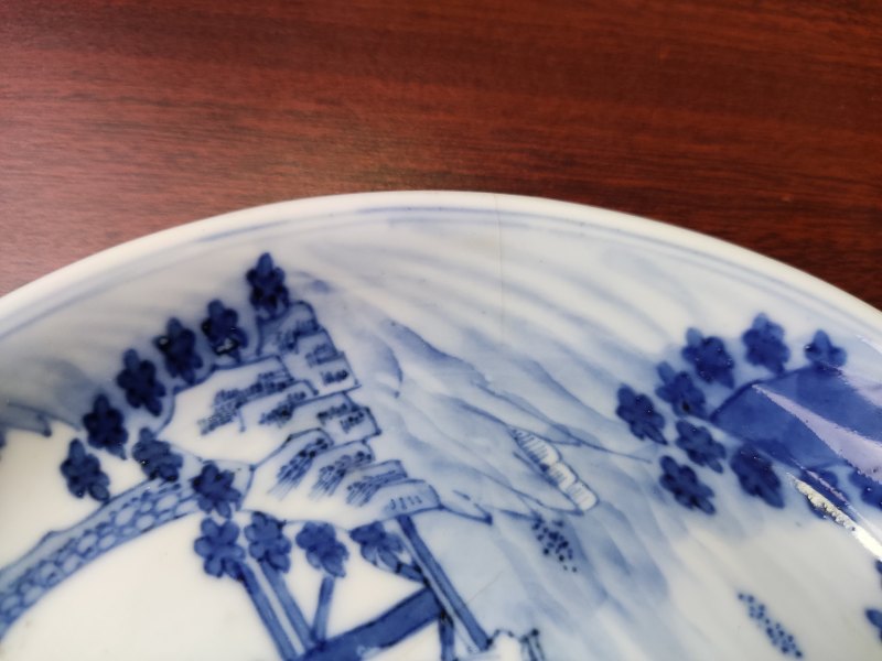 清 青花人物盘 - 图7