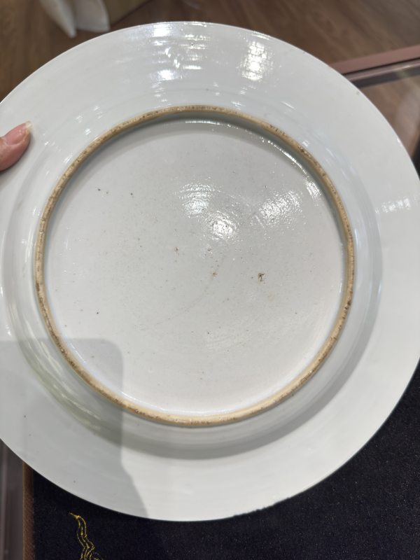 清 青花矾红花卉纹盘二件 - 图12