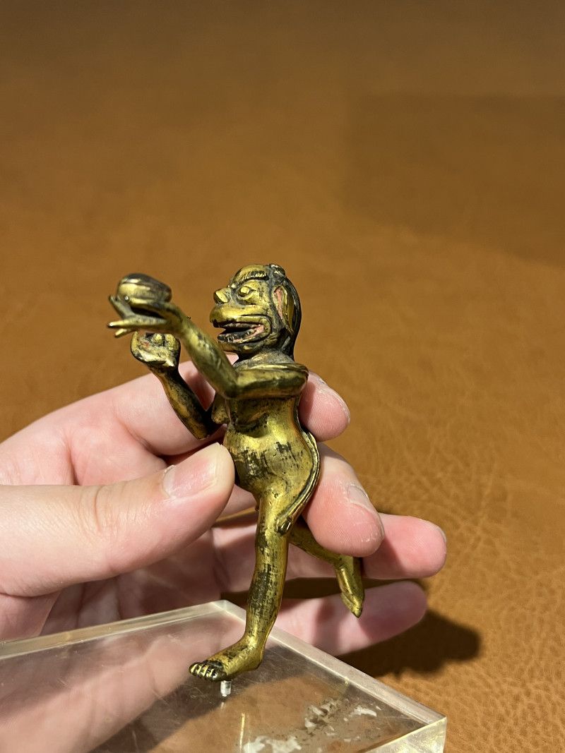 清乾隆 铜鎏金空行母像 - 图6