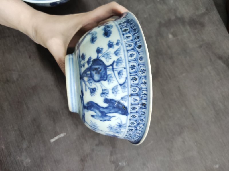 明 青花松竹梅纹碗一对 - 图10