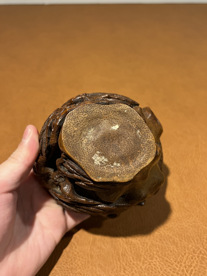 十七世纪竹雕松树纹杯 - 图7