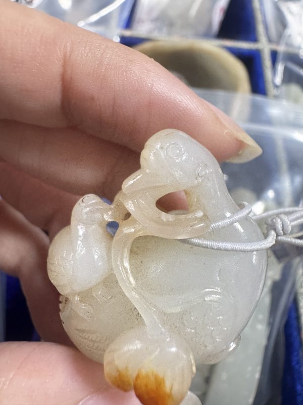 清 玉大小鹅、玉鞭 - 图8