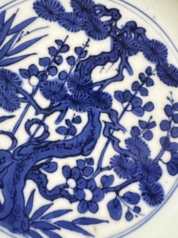 明 青花松竹梅纹盘 - 图6