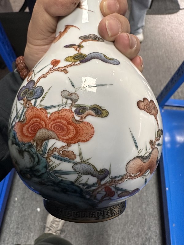 民国 珐琅彩福至心灵图瓶 - 图6